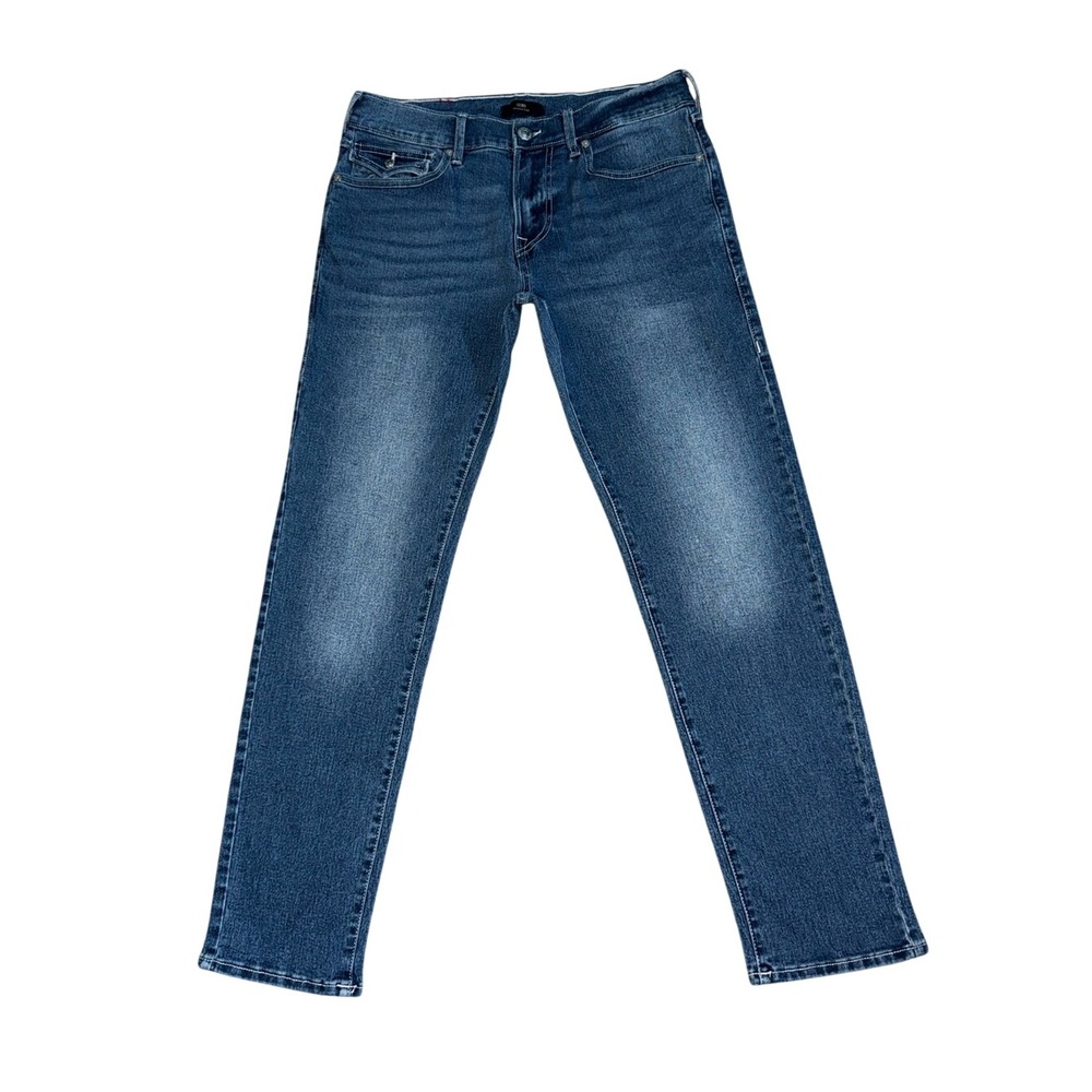 TRUE‎ RELIGION Geno Y2K Relaxed Slim Stretch Denim Jeans Medium Wash | Men's 31